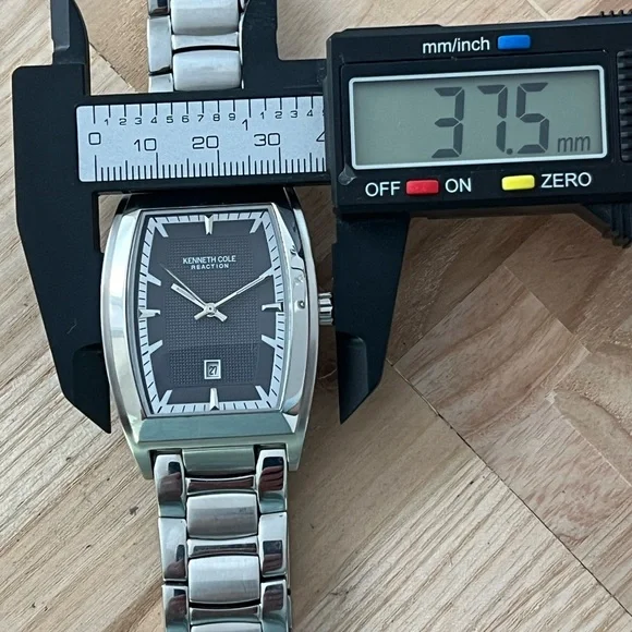 Kenneth Cole Reaction Men’s Watch Blue Rectangular Dial Stainless Steel Bracelet